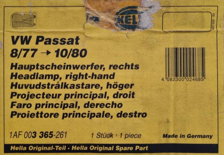 VW Passat 32A/32B Hella forlygte - Højre – billede 2