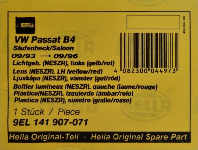 VW Passat B4 Baglygte Sedan – billede 2