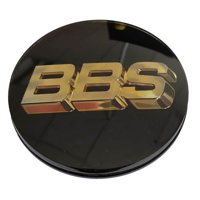 BBS Centerkapsel Sort/Guld 3D 56 mm