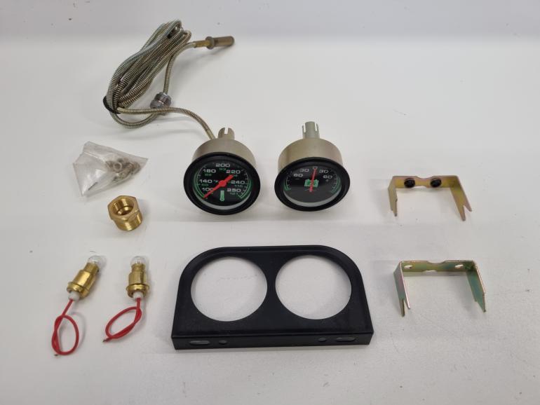 Trisco Voltmeter Og Vandtemperaturmåler Med Holder - 52mm – billede 2