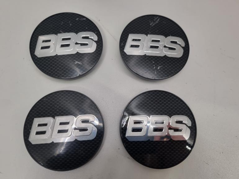 BBS Centerkapsel Sølv/Carbon 3D 70 mm - Sæt 4 stk – billede 3
