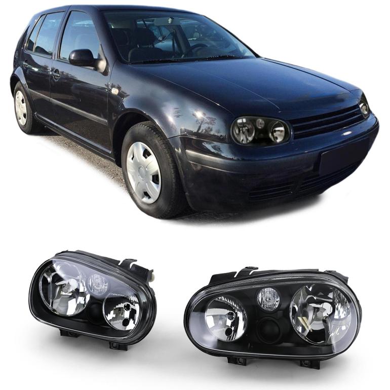 VW Golf 4 Forlygter Sort