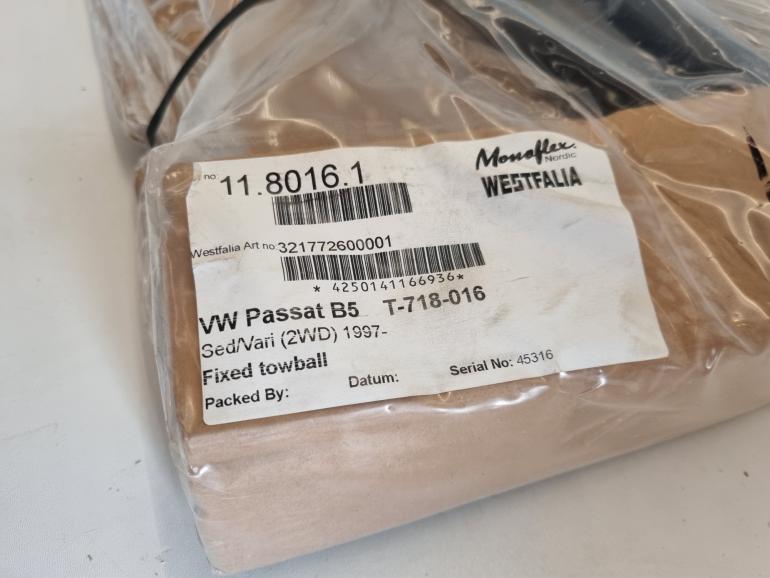 VW Passat 3B, 3BG WESTFALIA Anhængertræk 2000kg – billede 2