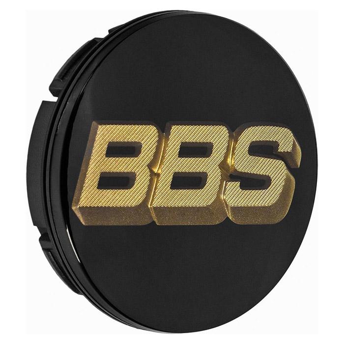 BBS Roterende 3D Centerkapsel sort/guld - 70,6mm – 1 stk.