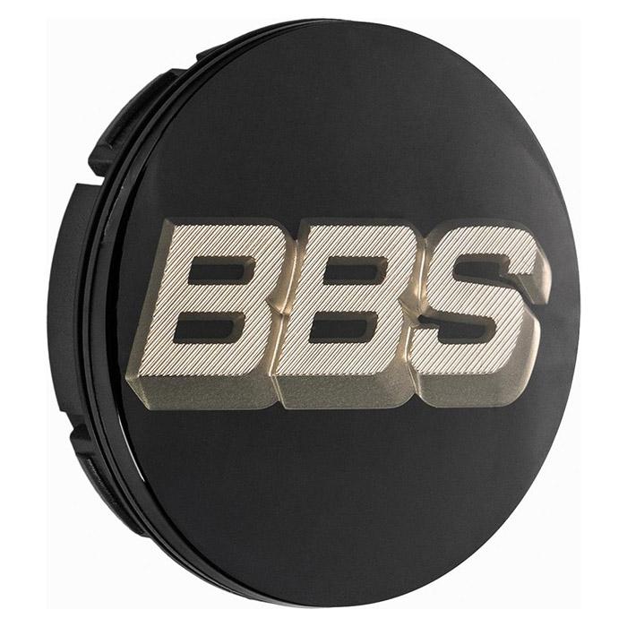 BBS Roterende 3D Centerkapsel sort/hvidguld - 70,6mm – 1 stk.