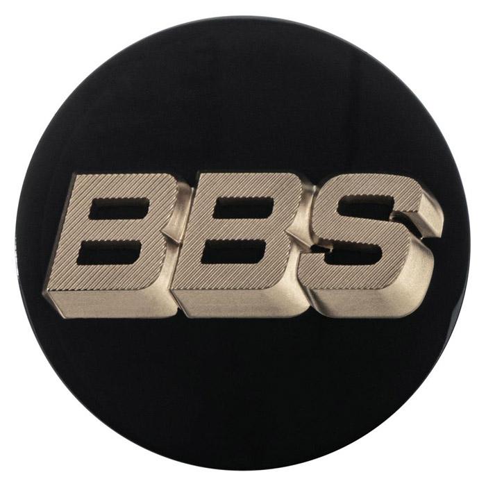 BBS 3D Centerkapsel sort/hvidguld - 56mm – 1 stk.