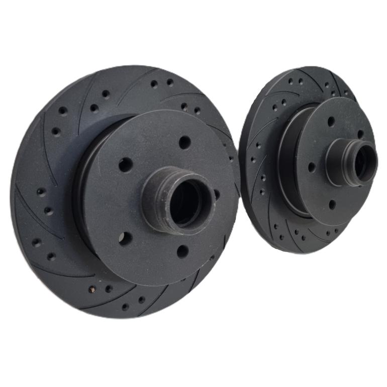 VW T3 Black Diamond Hullet Og Rillet Bremsekiver - For - 258mm