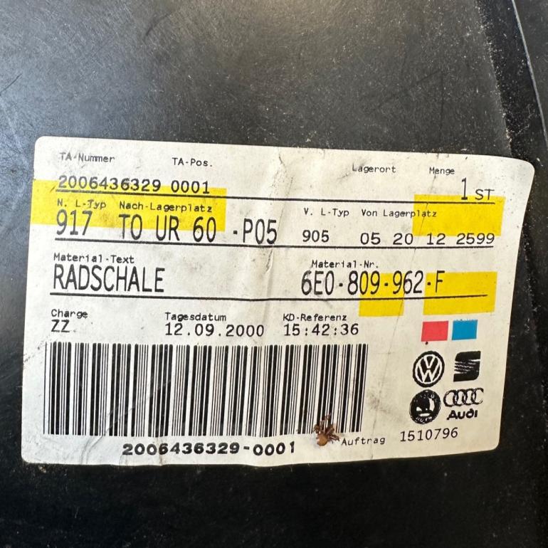 VW Lupo Inderskærm Højre For
6E0809962F
