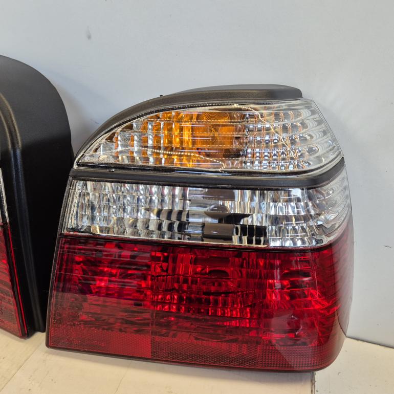 VW Golf 3 Baglygter Krystal Rød / Klar