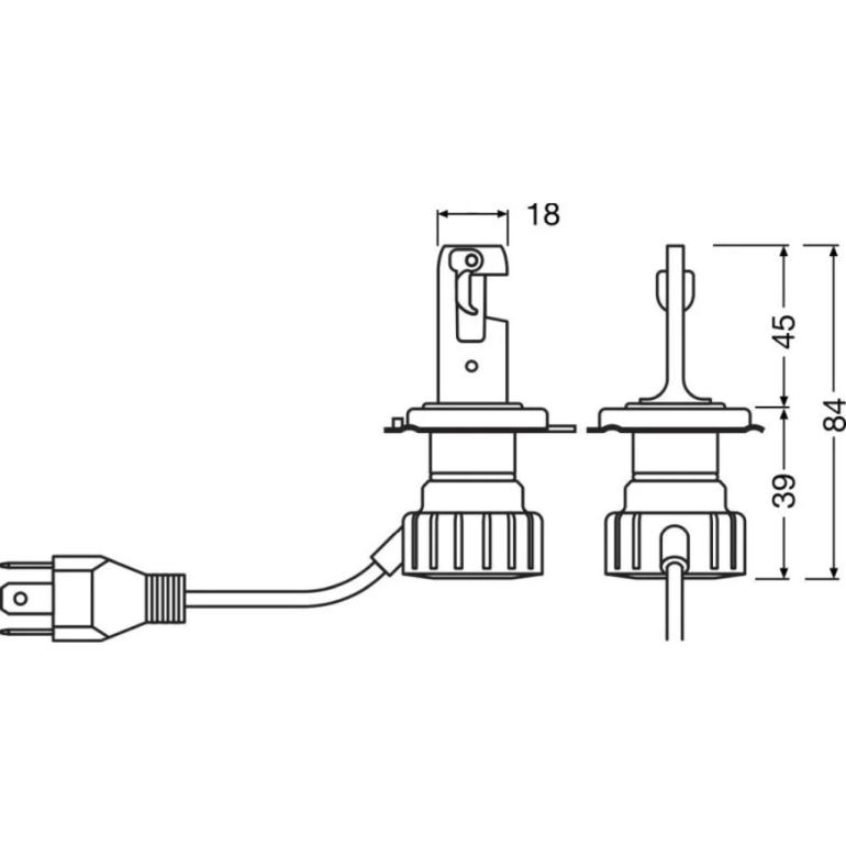 OSRAM NIGHT BREAKER LED VINTAGE H4 - Forlygtepære Sæt E-Godkendt