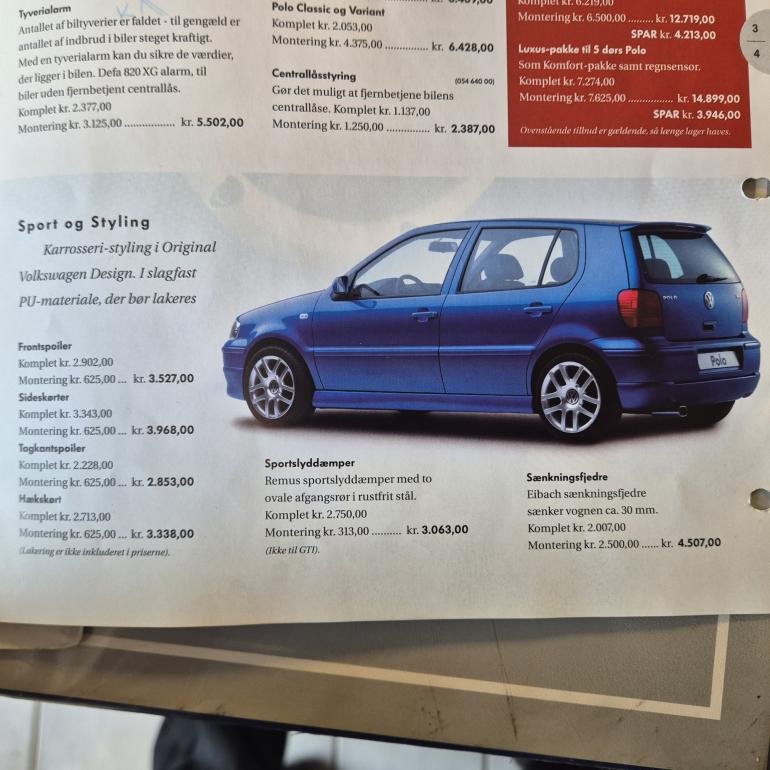 VW Polo 6N2 Votex Skørtekit